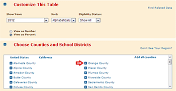 Screen shot illustration of customizing for your school district