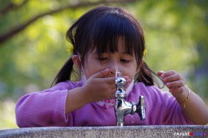 Girl at Drinking Fountain