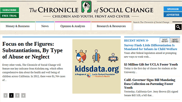 Chronicle of Social Change homepage